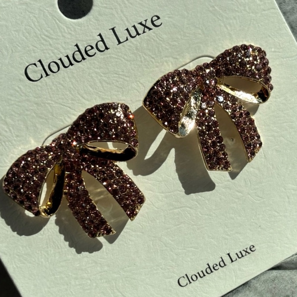 PINK BOW EARRINGS